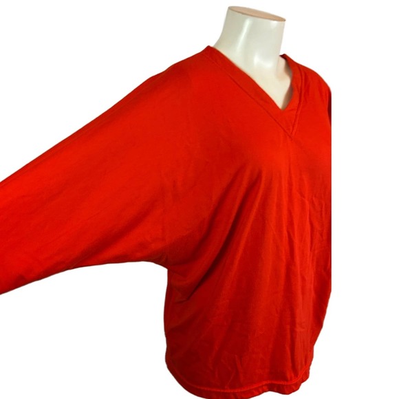 1980s Cutout Back Gothic Long Sleeve Oversized Sweater Shirt / Women’s Small * - Picture 2 of 4